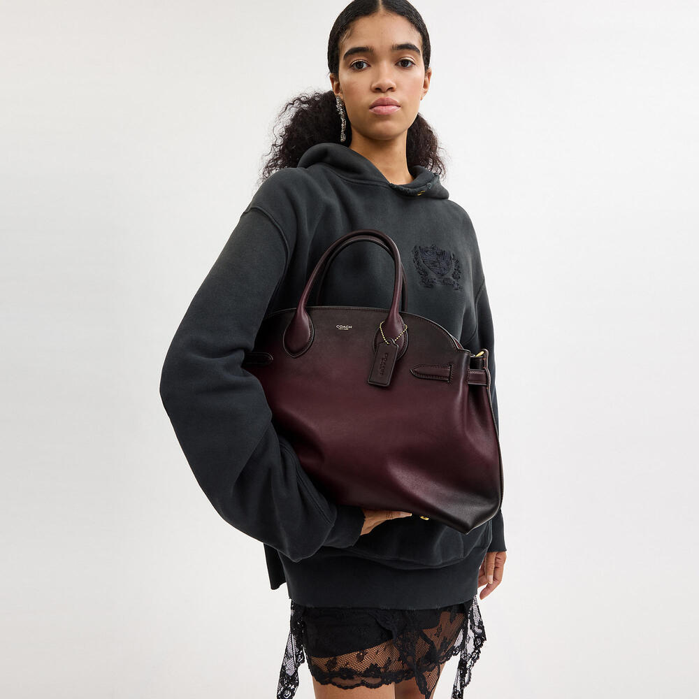 Coach Soft Empire Carryall Bag 40 In Merlot - Picture 2 of 14
